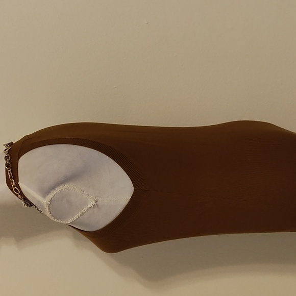 Old Navy Elegant Brown razor back mid length Dress - Picture 3 of 4